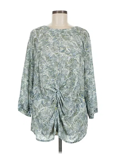 Pre-owned Bitte Kai Rand 3/4 Sleeve Blouse In Green
