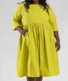 Bitte Kai Rand Paper Poplin Dress In Lemon In Yellow