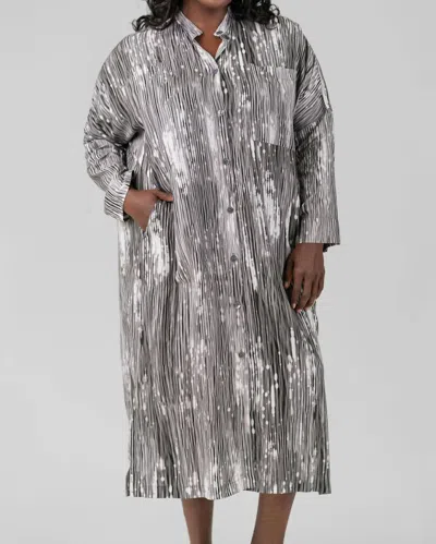 Bitte Kai Rand Sea Viscose Shirt Dress - Plus In Sea Of Light In Gray