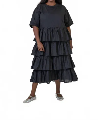 Bitte Kai Rand Vellum Voile Dress - Plus Size In Black In Gray