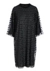 Bitte Kai Rand Women's Embroidery Mesh Dress In Black On Dark Shadow In Black