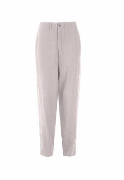 Bitte Kai Rand Women's Lazy Linen Narrow Pant In Ash Pink In White