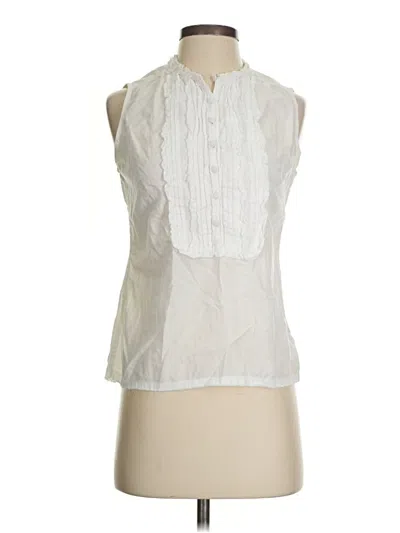 Pre-owned Bitten By Sarah Jessica Parker Sleeveless Blouse In White