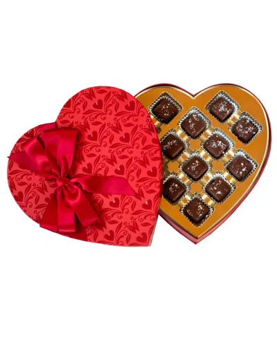 Bixby Chocolate Valentine's Day Heart Shaped Sea Salted Caramel Gift Box Set, 13-pc. In Multi