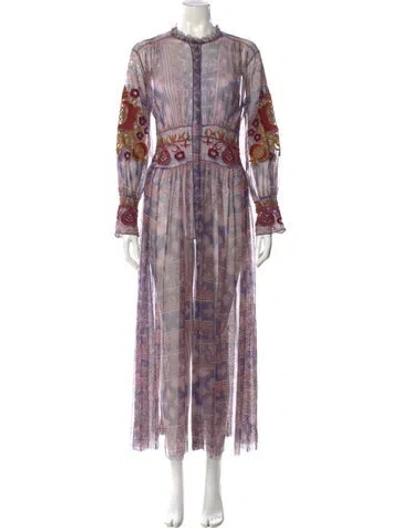 Pre-owned Biya Paisley Print Long Dress In Multi