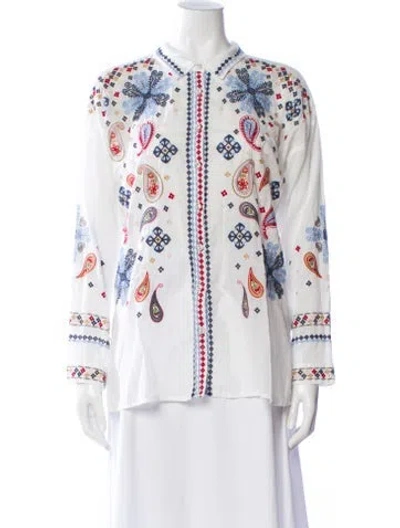 Pre-owned Biya Patterned Long Sleeve Top In Multi