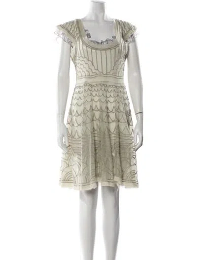 Pre-owned Biya Printed Mini Dress In Gray