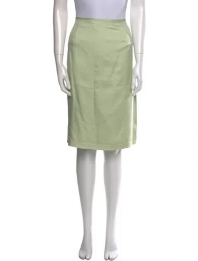 Pre-owned Biya Silk Knee-length Skirt In Green