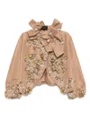 Biyan 3d-embellished Taffeta Wrap Jacket