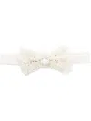 Biyan Bead-detailing Silk Bow Tie In Neutrals