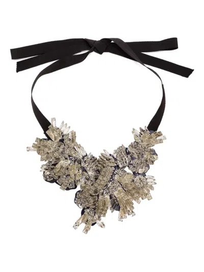 Biyan Crystal-embellished Necklace In Black