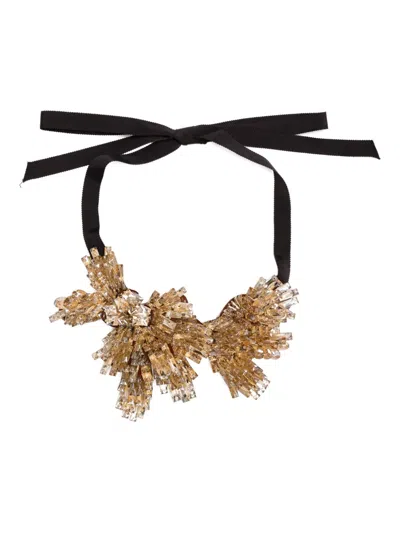 Biyan Crystal-embellished Necklace In Gold