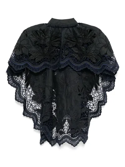 Biyan Embroidered Cutwork Cape