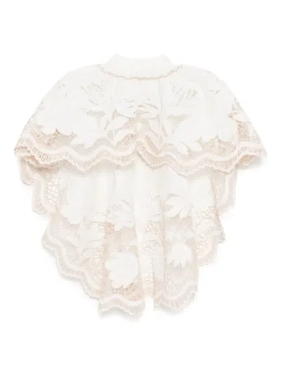 Biyan Embroidered Cutwork Cape