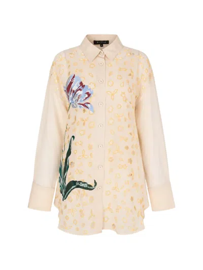 Biyan Embroidered Shirt In Neutral