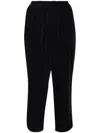 Biyan Fin Velvet Trousers In Schwarz