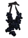 Biyan Floral-embroidered Necklace In Blue