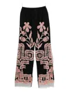 Biyan Floral-embroidered Trousers In Black