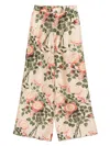 Biyan Floral Print Cropped Trousers In Multi