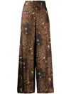 BIYAN FLORAL-PRINT SILK PALAZZO PANTS