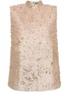 Biyan Floral Vest In Neutrals