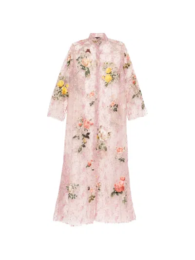 Biyan Floral-embroidered Sequin-embellished Dress In Pink