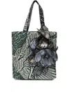 Biyan Flower-print Tote Bag In Green