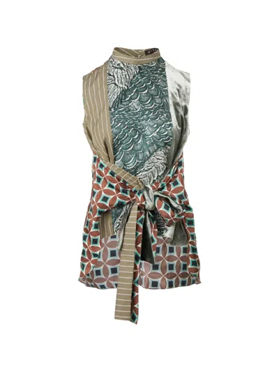 Biyan Geometric-pattern Top In Brown