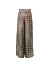 Biyan Geometric-pattern Trousers In Brown