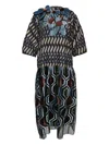 Biyan Geometric-print Silk Dress In Multi