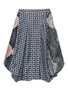 Biyan Printed Silk Skirt In Multi