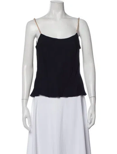 Pre-owned Biyan Scoop Neck Sleeveless Top In Blue