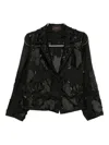 Biyan Sequin Embellishment Jacket In Black