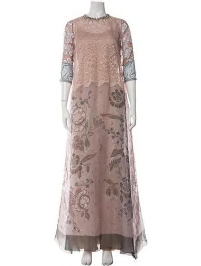 Pre-owned Biyan Silk Long Dress In Multicolor