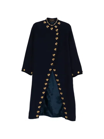 Biyan Single-breasted Coat In Blue
