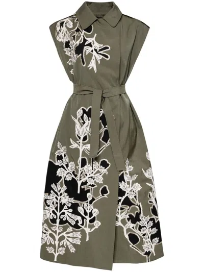 Biyan Sleeveless Day Dress In Green