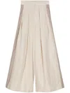 Biyan Stripe-appliqué Palazzo Trousers In Neutrals