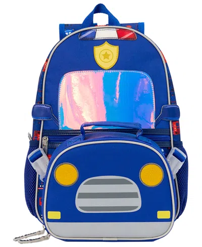 Biz & Bean Babies' Toddler Boys' Policeman Preschool Backpack And Lunch Bag, 2-piece Set In Blue