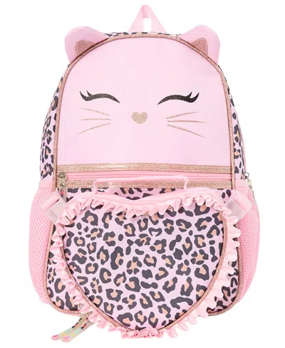 Biz & Bean Babies' Toddler Girls' Butterfly Preschool Cat Graphic Design Backpack And Lunch Bag, 2-piece Set
