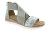 Biza Women Bree Sandal In Green In Silver