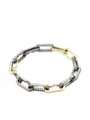 Bizzotto Gioielli 18k Yellow Gold And Titanium Thirteen Paperclip Link Bracelet In Gray
