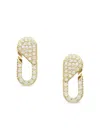 Bizzotto Gioielli 18k Yellow Gold Diamond Link Earrings In Brown