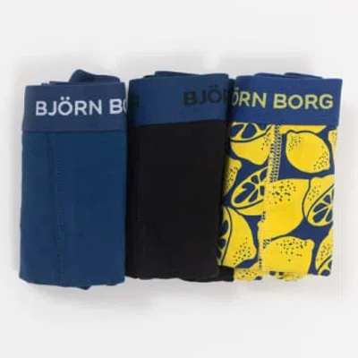 Bjorn Borg 3 Pack Trunk Boxers In Yellow Multi