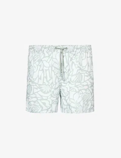 Bjorn Borg Mens Bb Vacay Big 1 Abstract-print Recycled-polyester Swim Shorts