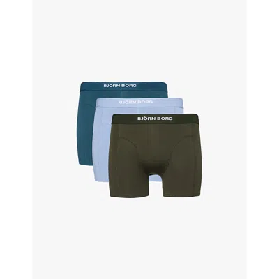Bjorn Borg Menspack 1 Pack Of Three Stretch-cotton Boxers In Multipack 1