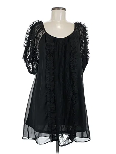 Bke Boutique Short Sleeve Blouse In Black