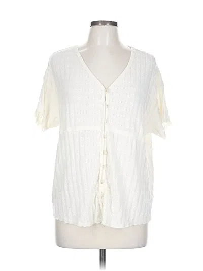 Pre-owned Bke Cardigan Sweater In White