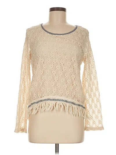 Pre-owned Bke Long Sleeve Blouse In Ivory