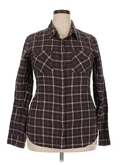 Pre-owned Bke Long Sleeve Button Down Shirt In Brown