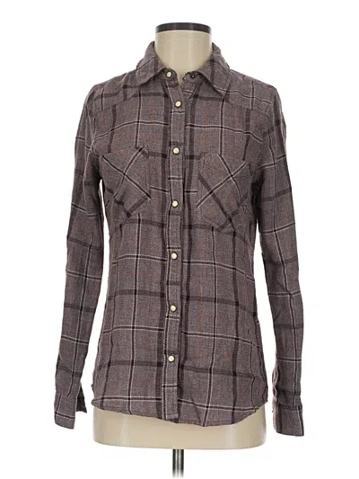 Pre-owned Bke Long Sleeve Button Down Shirt In Brown